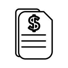 Dollar Document Vector Icon