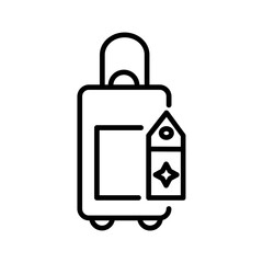 Bag with Tags Vector Icon