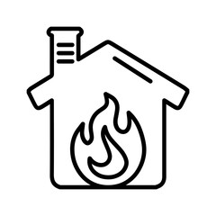 Housefire Vector Icon