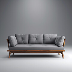 3d rendering  image of minimalist sofa made with generative ai