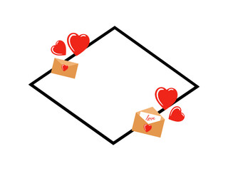 Valentine Day Frame Background Illustration
