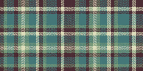 Volume vector pattern textile, effect fabric background tartan. Kid seamless plaid check texture in teal and dark colors.
