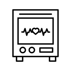 Heart Rate Machine Vector Icon
