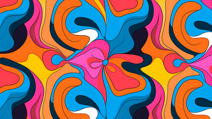 Fototapeta premium Abstract seamless doodle background, artistic background