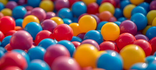 Background made of balls for a children's play pool.