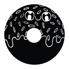 Hand drawing style of donut vector. it is suitable for food and drink icon, sign or symbol.