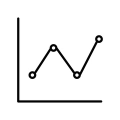 Line Chart Vector icon 