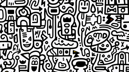 Abstract seamless doodle background, artistic background