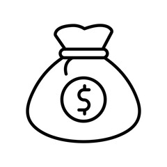 bag with money Vector icon 
