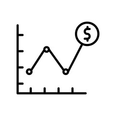 Graph Money Vector Icon