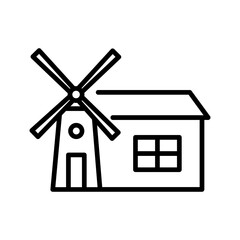 Windmill Vector Icon