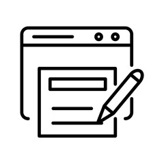 Blog Template Vector Icon