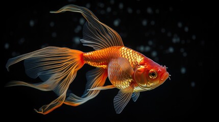 flock of small to large goldfish, goldfishes in a white background