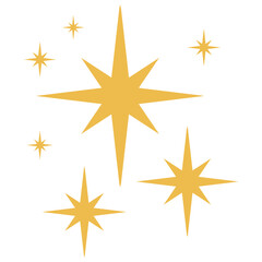 Star icons vector isolated on white background.