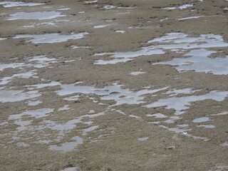 water and sand