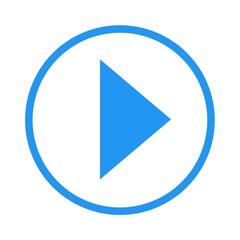blue arrow icon, blue play button icon, right arrow circle icon 