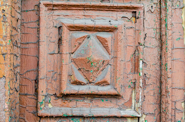 old wooden wall of vintage house with decor