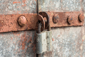 old lock on an iron door