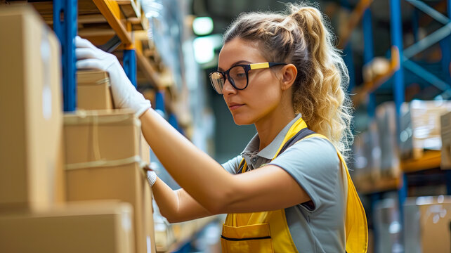 Logistikzentrum, Logistikzentrum mit Kartons