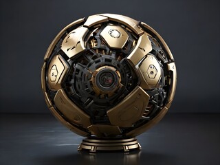 futuristic soccer ball, generative ai