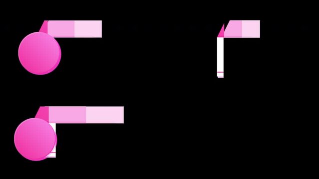 ニュース風のテロップベース（四角・６色セット）