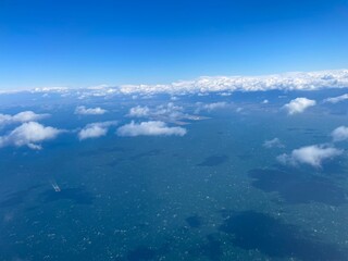 Fototapeta premium 飛行機から見た風景 