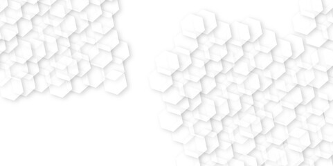Abstract White Hexagonal Background. Luxury White Pattern. honeycomb white Background white and hexagon abstract background.	