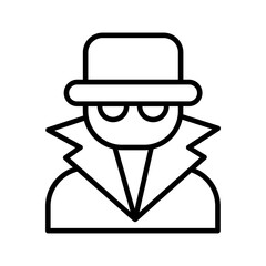 man with hat Thief Vector Icon 
