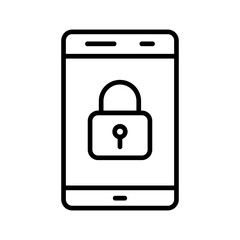 padlock with key Vector icon 