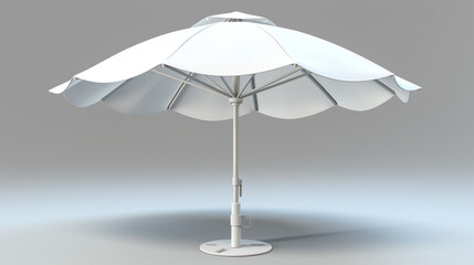 open white umbrella with beautiful background, Generative Ai