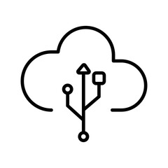 cloud computing cable icon