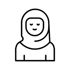Islamic Women Vector Icon 
