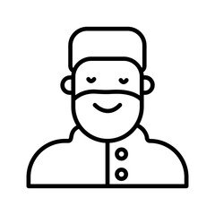 Islamic man vector icon 