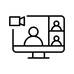 video conference vector icon 