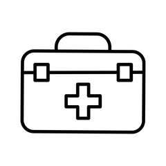 first aid kit vector icon 