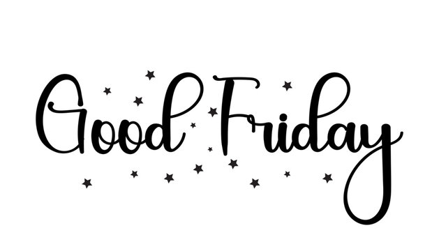 Vector good friday lettering calligraphy.