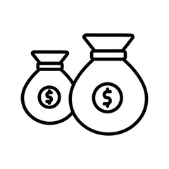 illustration of a Bag with Money 
