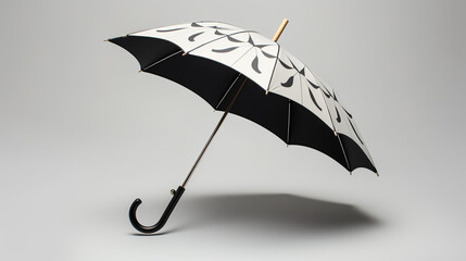 Stylish umbrella on white background. Generative Ai