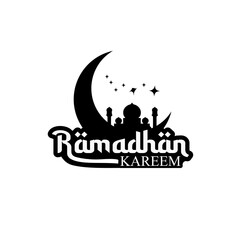 Ramadan Kareem lettering. logo welcoming the month of Ramadan