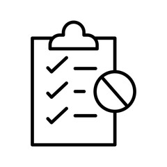clipboard prohibition icon