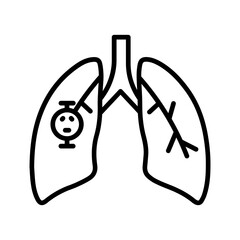 Fototapeta premium lung cancer icon 