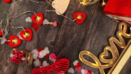 Festive background for valentine's day with copy space.