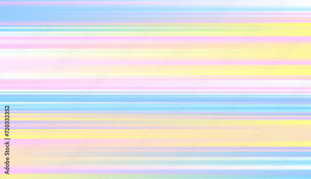 Poster Abstract defocused horizontal background with horizontal smooth blurred lines. Vector texture