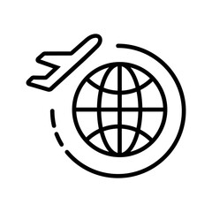 globe icon on internet button