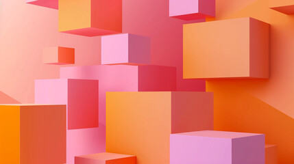 Orange and pink abstract background vector presentation design. PowerPoint and Business background.