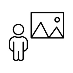 Viewing Painting Vector Icon