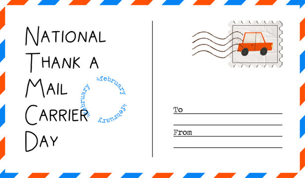 Design for National Thank a Mail Carrier day.