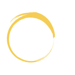 Gold circle brush stroke