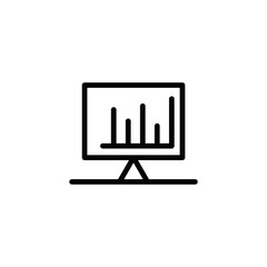 Checked Bar Graph Vector Icon