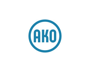 AKO logo design vector template